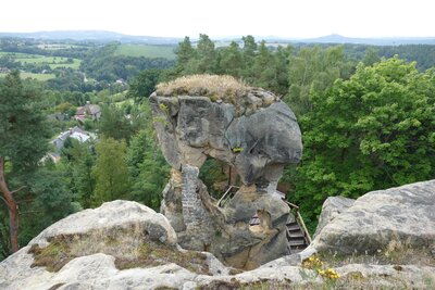 Rotštejn z horní vyhlídkové plošiny