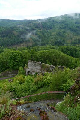 Výhled přes dolní plošinu