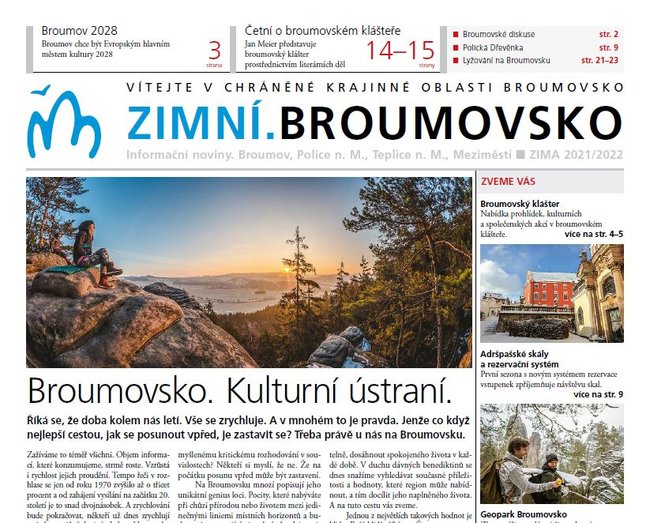 Turistické noviny Zimní.Broumovsko 2021