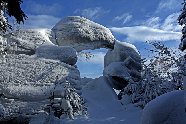 Region Broumov im Winter